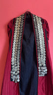 Vintage Antique Red Balkan Folk Vest With Metal Coin Details