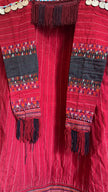 Vintage Antique Red Balkan Folk Vest With Metal Coin Details