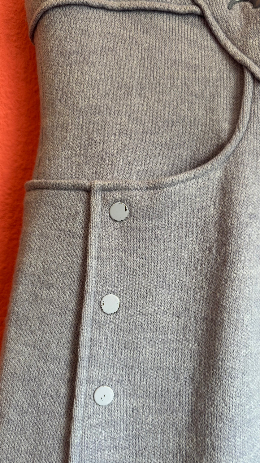 Vintage 1960s André Courrèges Light Blue Sleeveless Knit Dress