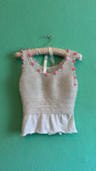 Vintage 1960s André Courrèges Ivory Beaded Top And Skirt Set
