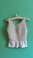 Vintage 1960s André Courrèges Ivory Beaded Top And Skirt Set