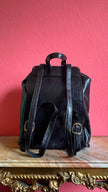 Vintage 1990s Moschino Black Leather Backpack Bag