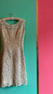 Vintage 1960s Ivory Lace Shift Dress