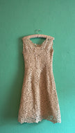 Vintage 1960s Ivory Lace Shift Dress