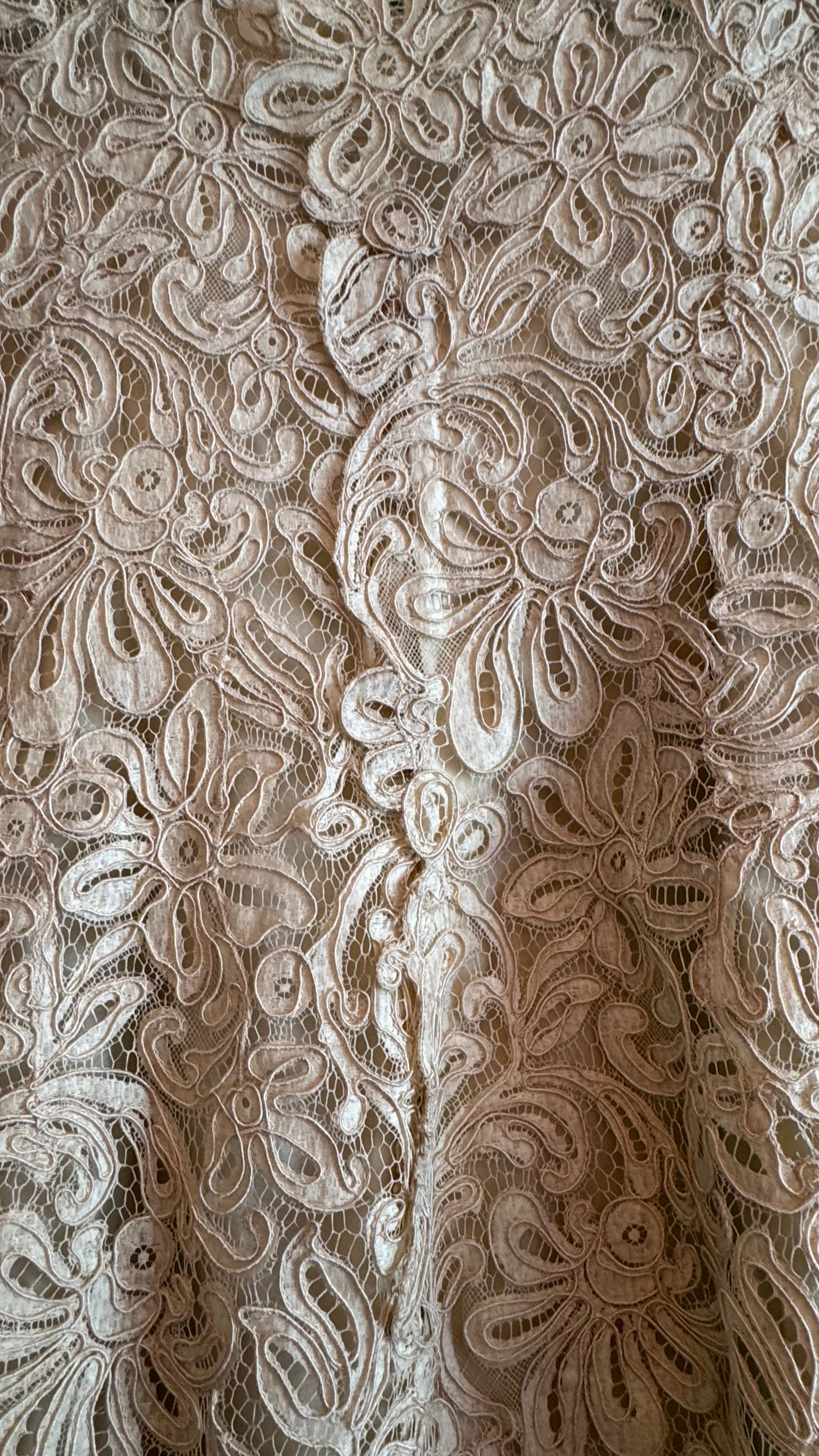 Vintage 1960s Ivory Lace Shift Dress