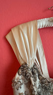 Vintage 1957 Bergdorf Goodman Ivory Beaded Evening Dress