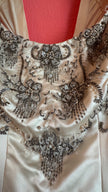 Vintage 1957 Bergdorf Goodman Ivory Beaded Evening Dress