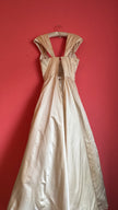 Vintage 1957 Bergdorf Goodman Ivory Beaded Evening Dress