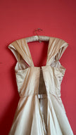 Vintage 1957 Bergdorf Goodman Ivory Beaded Evening Dress