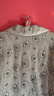 Vintage 1960s Regalia Imports Ivory Beaded Lace Jacket