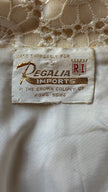 Vintage 1960s Regalia Imports Ivory Beaded Lace Jacket