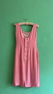 Vintage 1960s Kiedel Modelle Munich Pink Linen Blend Dress