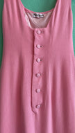 Vintage 1960s Kiedel Modelle Munich Pink Linen Blend Dress