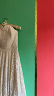 Vintage 1950s Ivory Lace Wedding Dress And Jacket Set