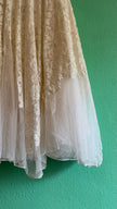 Vintage 1950s Ivory Lace Wedding Dress And Jacket Set