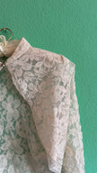 Vintage 1950s Ivory Lace Wedding Dress And Jacket Set