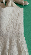 Vintage 1950s Ivory Lace Wedding Dress And Jacket Set