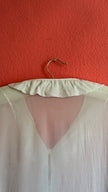 Vintage 1970s Ivory Sheer Ruffle Blouse