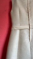 Vintage 1960s Ivory Beaded Belted Evening Dress