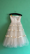 Vintage 1950s Ivory Tulle Bridal Dress