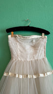 Vintage 1950s Ivory Tulle Bridal Dress