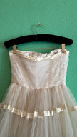 Vintage 1950s Ivory Tulle Bridal Dress