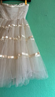 Vintage 1950s Ivory Tulle Bridal Dress