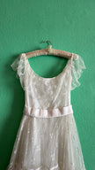 Vintage 1950s Bridal Tulle Dress With Tiered Ruffles