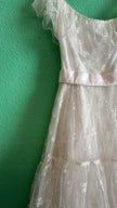 Vintage 1950s Bridal Tulle Dress With Tiered Ruffles