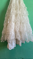 Vintage 1950s Bridal Tulle Dress With Tiered Ruffles