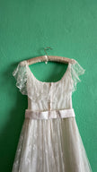 Vintage 1950s Bridal Tulle Dress With Tiered Ruffles