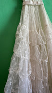 Vintage 1950s Bridal Tulle Dress With Tiered Ruffles