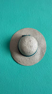 Vintage Estimated 1980s Natural Straw Wide-Brim Hat With Black Ribbon