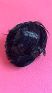 Vintage 1950s Black Feather Cocktail Hat