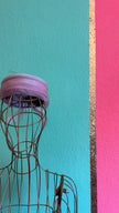 Vintage 1950s Lavender Draped Turban Hat With Bow
