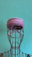 Vintage 1950s Lavender Draped Turban Hat With Bow