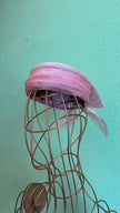 Vintage 1950s Lavender Draped Turban Hat With Bow