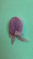 Vintage 1950s Lavender Draped Turban Hat With Bow