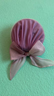 Vintage 1950s Lavender Draped Turban Hat With Bow