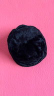 Vintage 1920s Black Faux Fur Bucket Hat