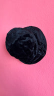 Vintage 1920s Black Faux Fur Bucket Hat