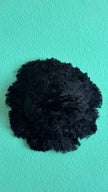 Vintage 1950s Black Textured Wide Brim Occasion Hat