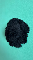 Vintage 1950s Black Textured Wide Brim Occasion Hat