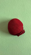 Vintage 1950s Burgundy Woven Bow Turban Hat