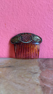 Vintage Early 20th Century Tortoiseshell-Effect Rhinestone Hair Comb