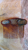 Vintage Early 20th Century Tortoiseshell-Effect Rhinestone Hair Comb
