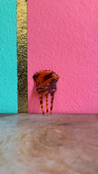 Vintage 1930s Tortoiseshell-Effect Carved Three-Prong Hair Comb