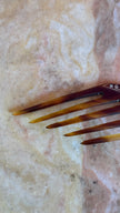 Vintage 1920s Tortoiseshell-Effect Floral Rhinestone Hair Comb