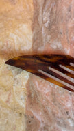 Vintage 1920s Tortoiseshell-Effect Floral Rhinestone Hair Comb
