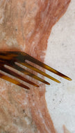 Vintage 1920s Tortoiseshell-Effect Floral Rhinestone Hair Comb